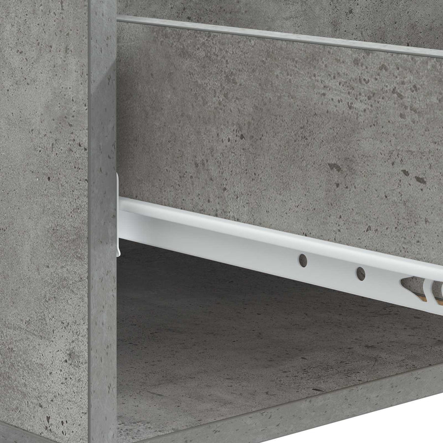 Salontafel met lade Betongrijs 49 x 50 x 40 cm Bewerkt hout