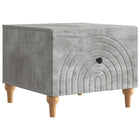 Salontafel met lade 49x50x40 cm betongrijs bewerkt hout