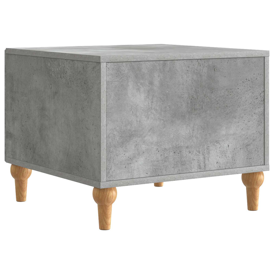 Salontafel met lade Betongrijs 49 x 50 x 40 cm Bewerkt hout