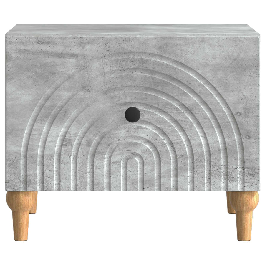 Salontafel met lade Betongrijs 49 x 50 x 40 cm Bewerkt hout