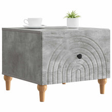 Salontafel met lade Betongrijs 49 x 50 x 40 cm Bewerkt hout