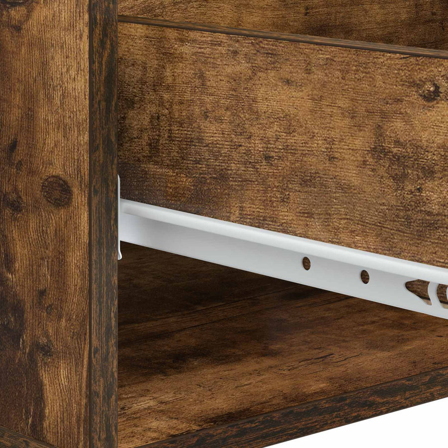 Salontafel met lade Gerookt eiken 49 x 50 x 40 cm Bewerkt hout