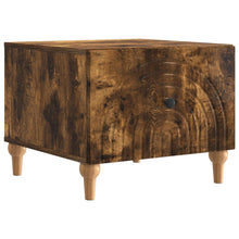 Salontafel met lade Gerookt eiken 49 x 50 x 40 cm Bewerkt hout