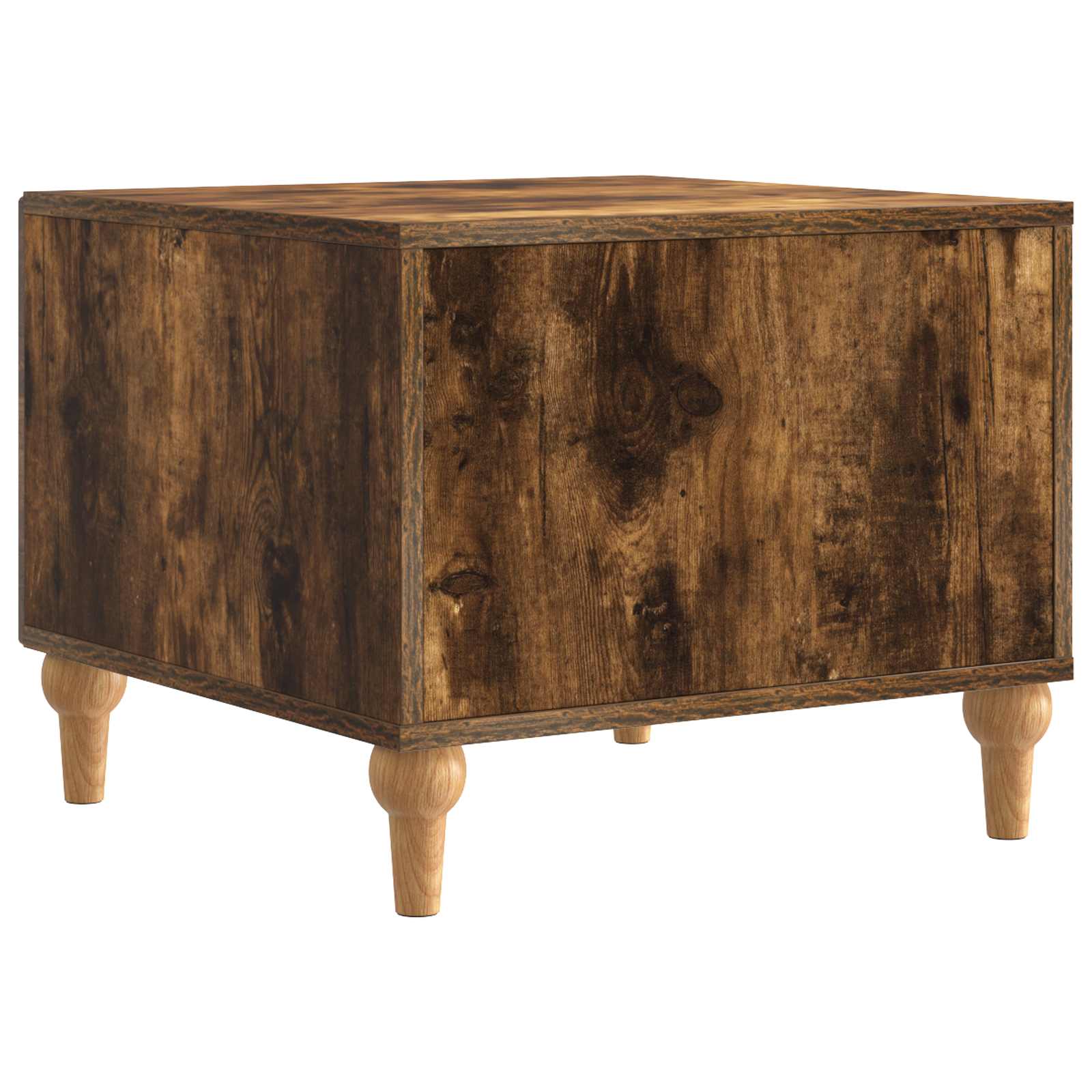 Salontafel met lade Gerookt eiken 49 x 50 x 40 cm Bewerkt hout