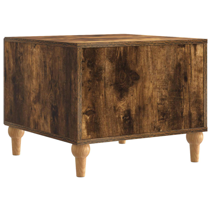 Salontafel met lade Gerookt eiken 49 x 50 x 40 cm Bewerkt hout