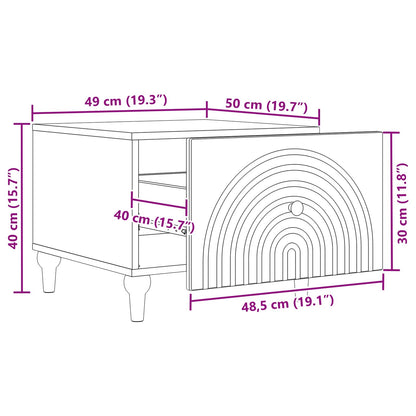 Salontafel met lade Grijs sonoma 49 x 50 x 40 cm Bewerkt hout