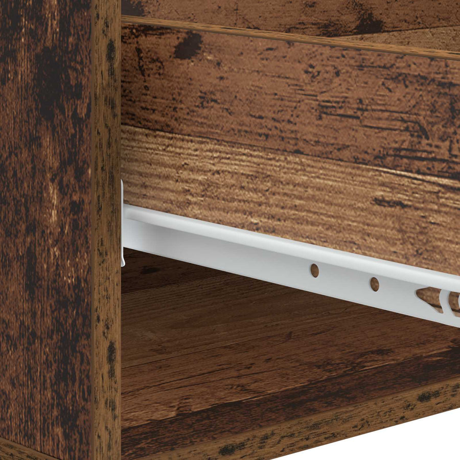 Salontafel met lade Oud hout 49 x 50 x 40 cm Bewerkt hout