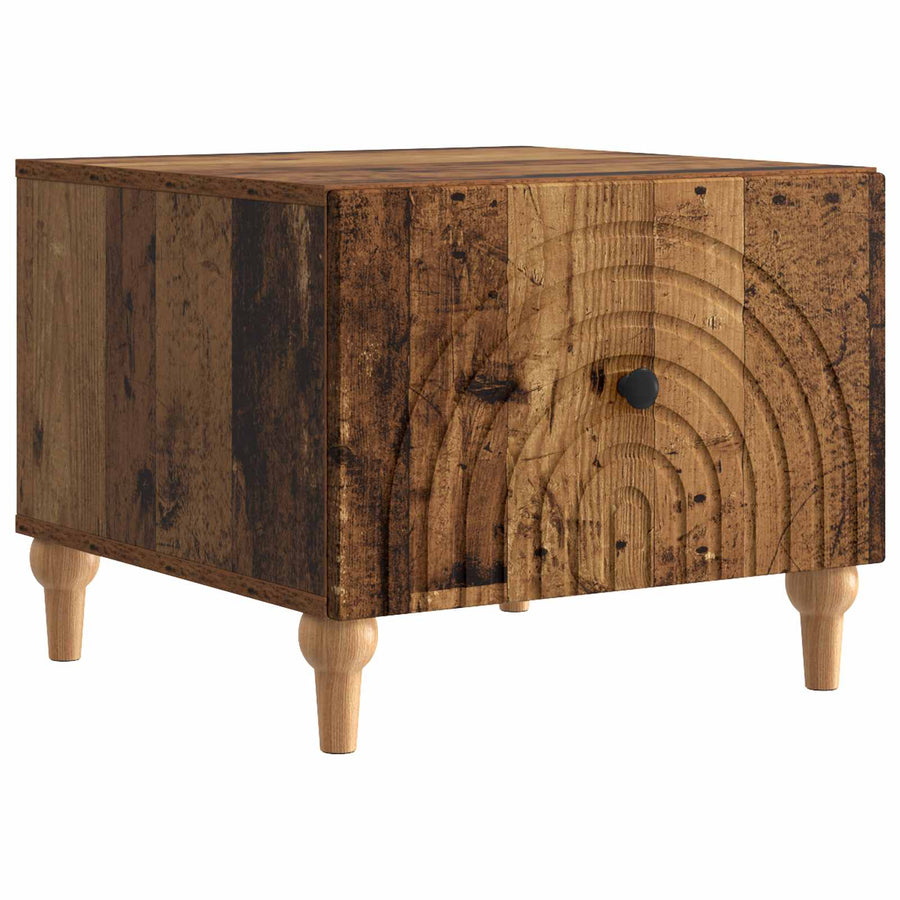 Salontafel met lade Oud hout 49 x 50 x 40 cm Bewerkt hout