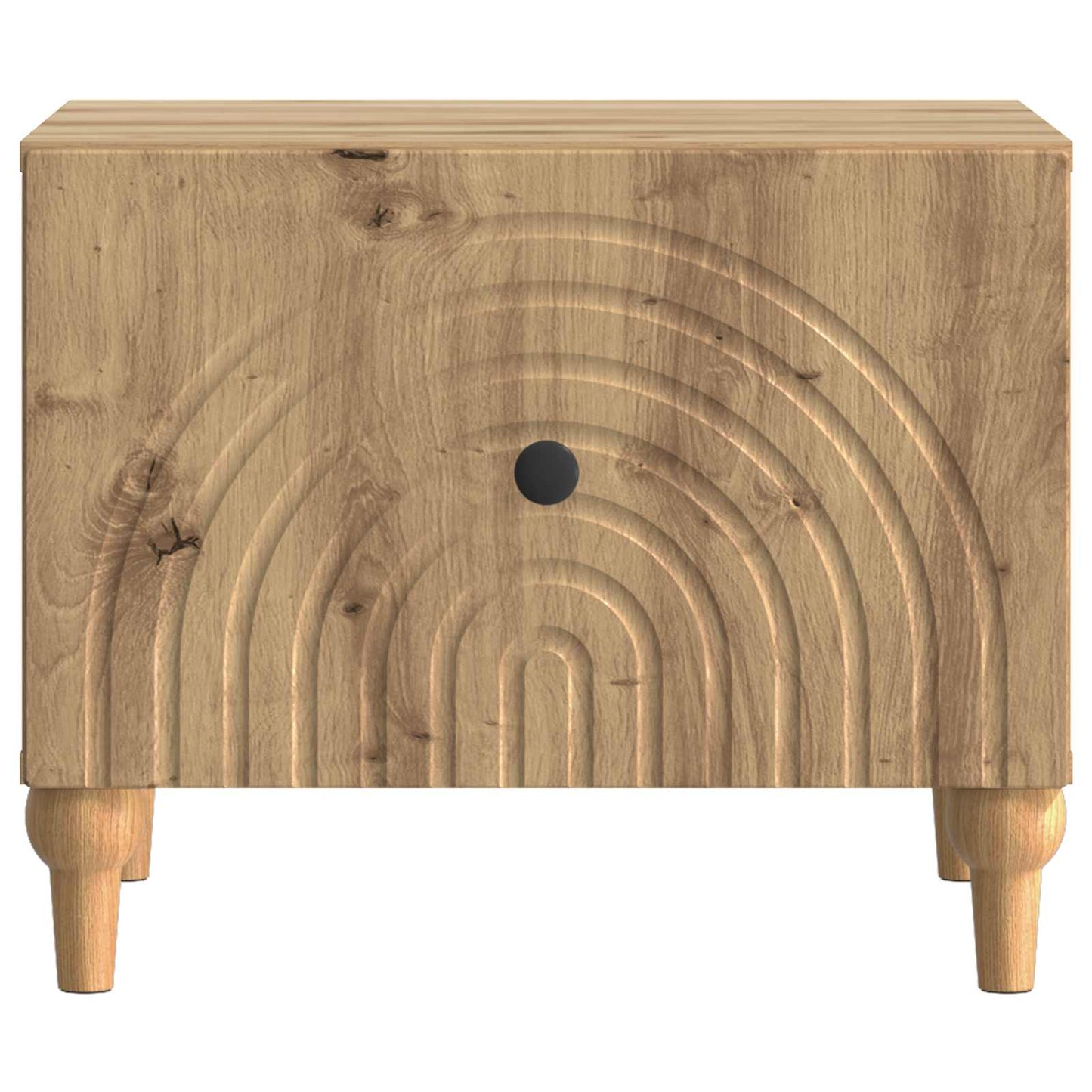 Salontafel Artisanaal eiken 49 x 50 x 40 cm Bewerkt hout