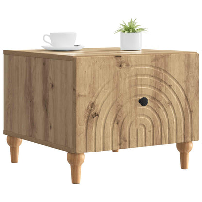 Salontafel Artisanaal eiken 49 x 50 x 40 cm Bewerkt hout
