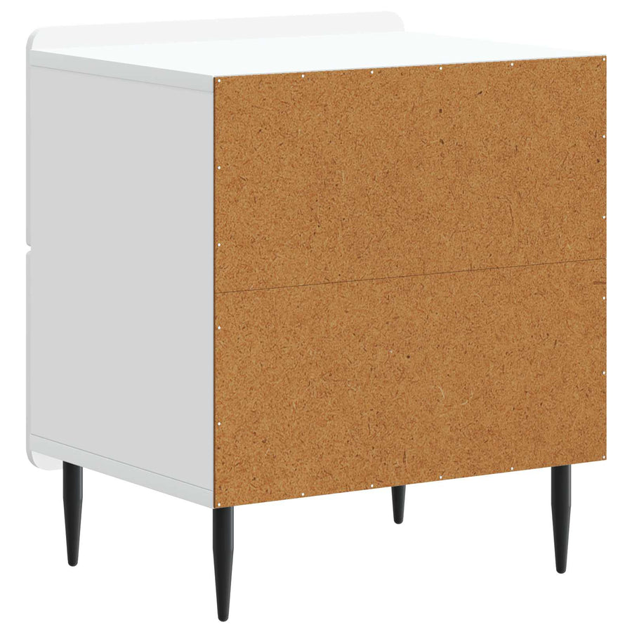 Nachtkastje met lade Wit 43 x 34,5 x 49,5 cm Bewerkt hout