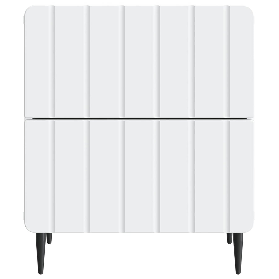 Nachtkastje met lade Wit 43 x 34,5 x 49,5 cm Bewerkt hout