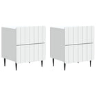 Nachtkastje 2 stuks wit 43x34,5x49,5 cm
