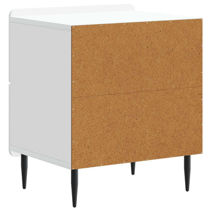 Nachtkastje met lade 2 pcs Wit 43 x 34,5 x 49,5 cm Bewerkt hout