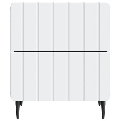Nachtkastje met lade 2 pcs Wit 43 x 34,5 x 49,5 cm Bewerkt hout