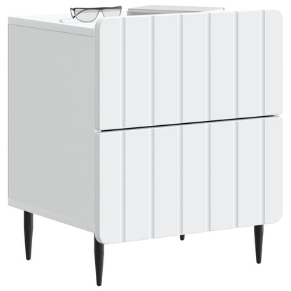 Nachtkastje met lade 2 pcs Wit 43 x 34,5 x 49,5 cm Bewerkt hout