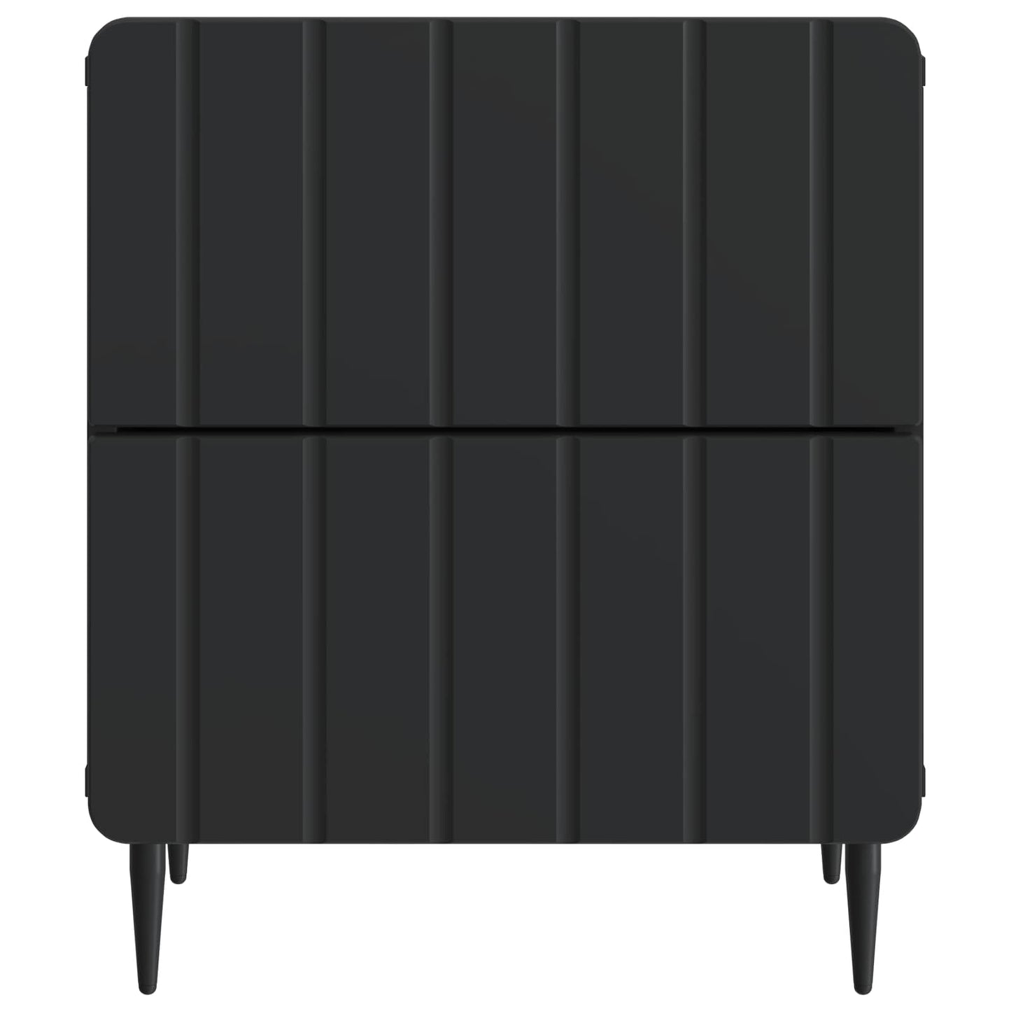 Nachtkastje met lade Zwart 43 x 34,5 x 49,5 cm Bewerkt hout