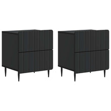 Nachtkastje 2 pcs Zwart 43 x 34,5 x 49,5 cm Bewerkt hout