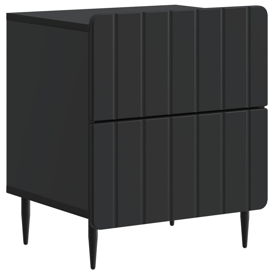 Nachtkastje 2 pcs Zwart 43 x 34,5 x 49,5 cm Bewerkt hout