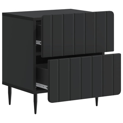 Nachtkastje 2 pcs Zwart 43 x 34,5 x 49,5 cm Bewerkt hout