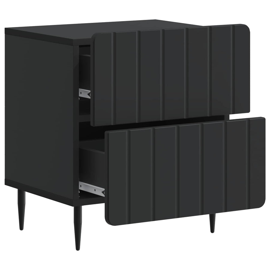Nachtkastje 2 pcs Zwart 43 x 34,5 x 49,5 cm Bewerkt hout