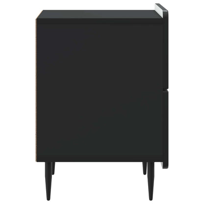 Nachtkastje 2 pcs Zwart 43 x 34,5 x 49,5 cm Bewerkt hout