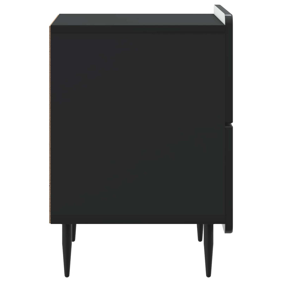 Nachtkastje 2 pcs Zwart 43 x 34,5 x 49,5 cm Bewerkt hout