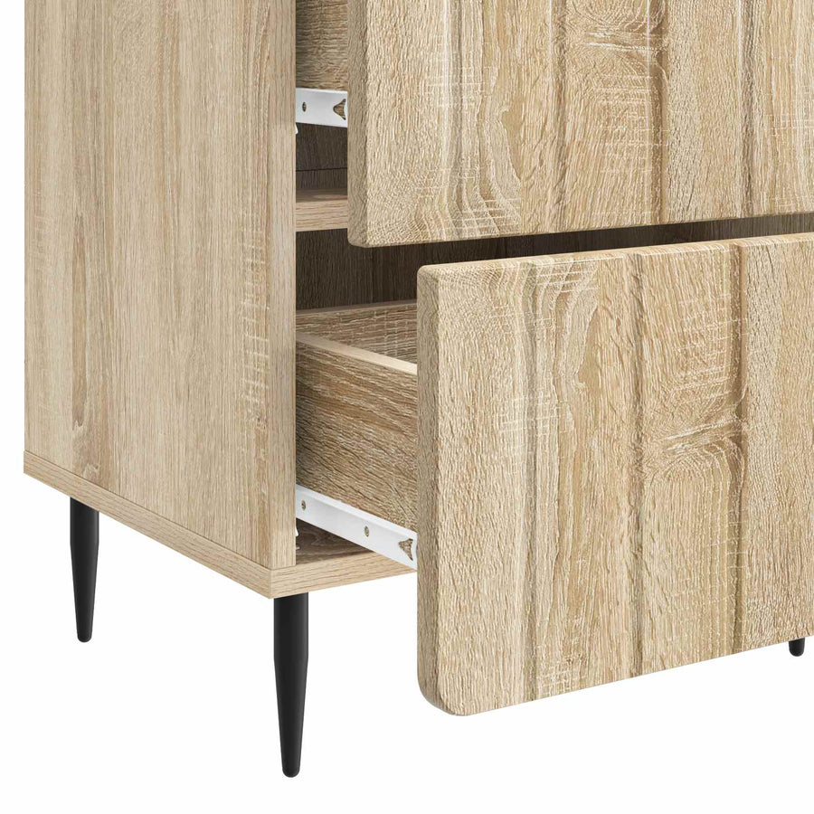 Nachtkastje Sonoma Eiken 43 x 34,5 x 49,5 cm Bewerkt hout