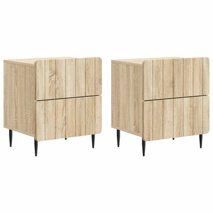 Nachtkastje 2 pcs Sonoma Eiken 43 x 34,5 x 49,5 cm Bewerkt hout