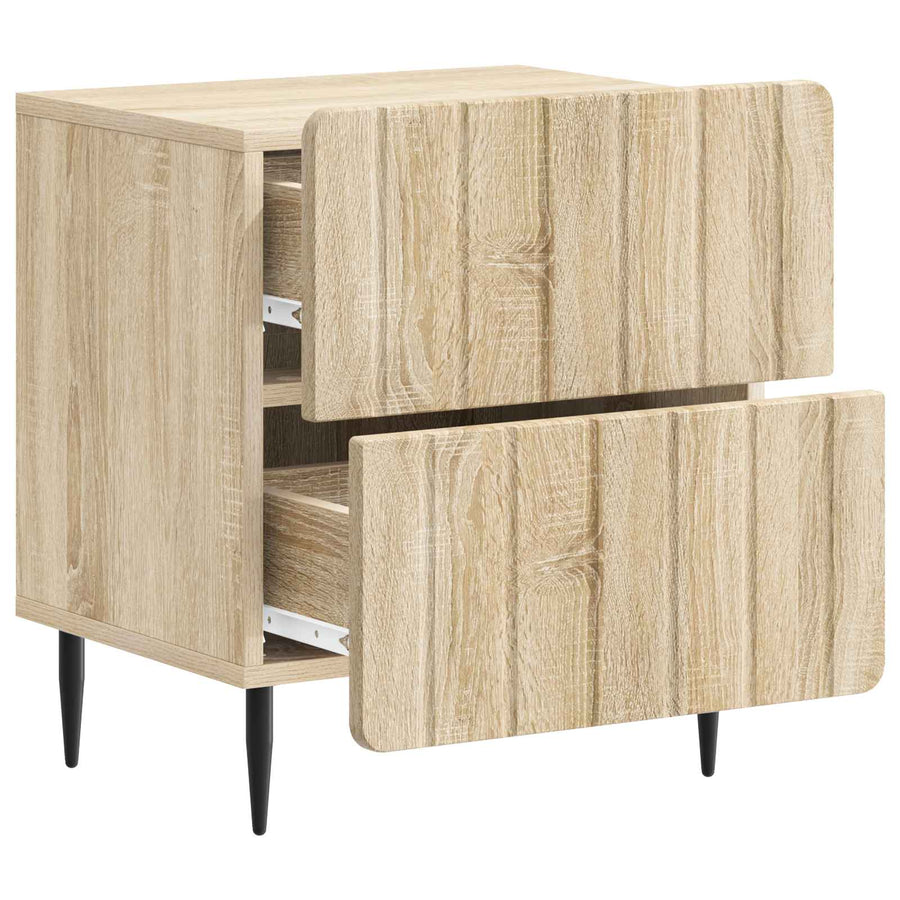Nachtkastje 2 pcs Sonoma Eiken 43 x 34,5 x 49,5 cm Bewerkt hout