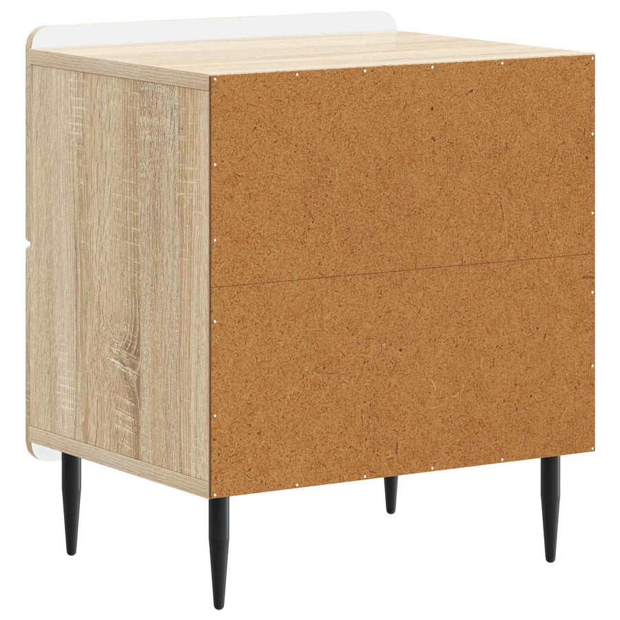 Nachtkastje 2 pcs Sonoma Eiken 43 x 34,5 x 49,5 cm Bewerkt hout