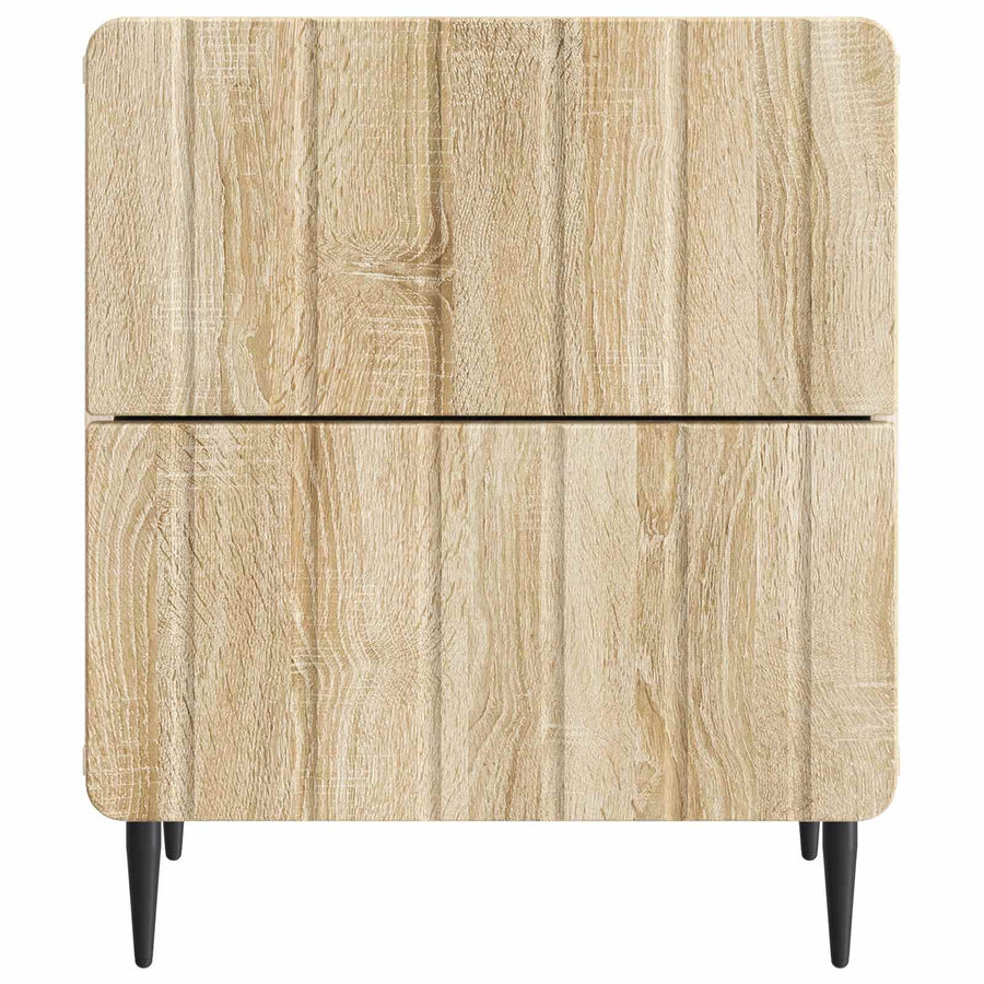 Nachtkastje 2 pcs Sonoma Eiken 43 x 34,5 x 49,5 cm Bewerkt hout