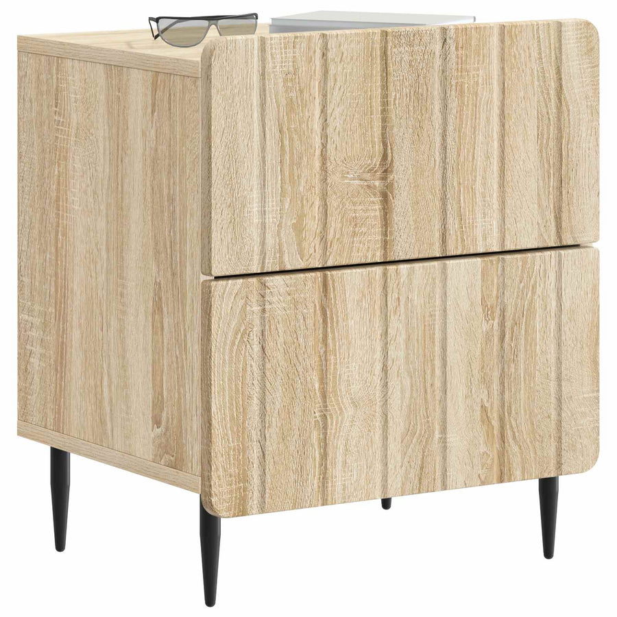 Nachtkastje 2 pcs Sonoma Eiken 43 x 34,5 x 49,5 cm Bewerkt hout