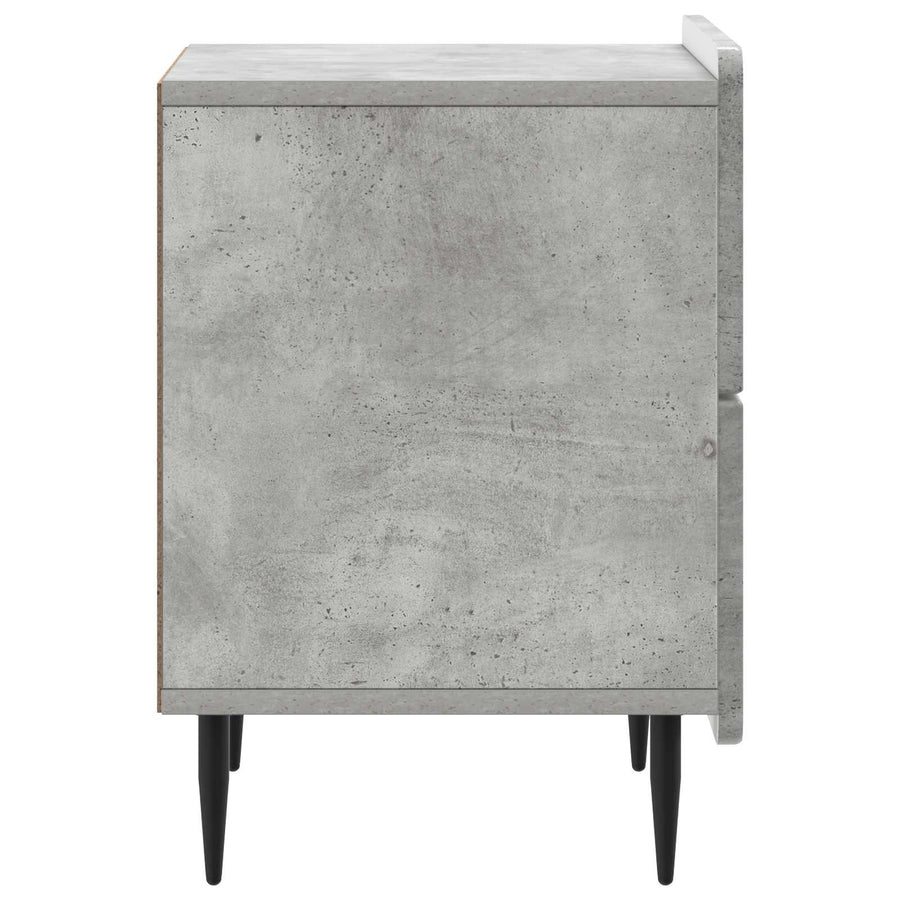 Nachtkastje Betongrijs 43 x 34,5 x 49,5 cm Bewerkt hout