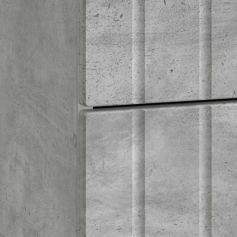 Nachtkastje 2 pcs Betongrijs 43 x 34,5 x 49,5 cm Bewerkt hout