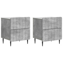 Nachtkastje 2 pcs Betongrijs 43 x 34,5 x 49,5 cm Bewerkt hout