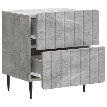 Nachtkastje 2 pcs Betongrijs 43 x 34,5 x 49,5 cm Bewerkt hout