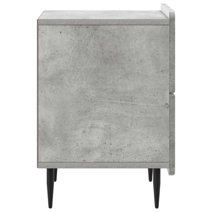Nachtkastje 2 pcs Betongrijs 43 x 34,5 x 49,5 cm Bewerkt hout