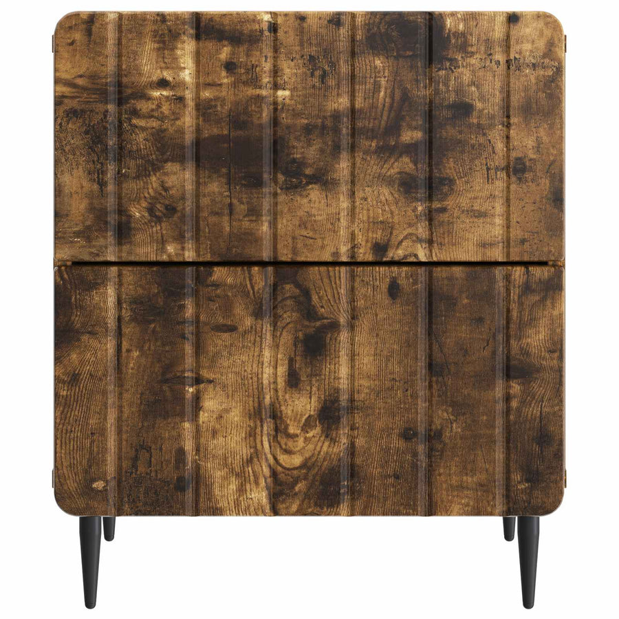 Nachtkastje Gerookt eiken 43 x 34,5 x 49,5 cm Bewerkt hout