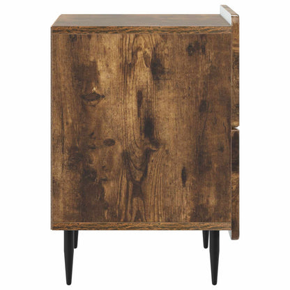 Nachtkastje met lade 2 pcs Gerookt eiken 43 x 34,5 x 49,5 cm