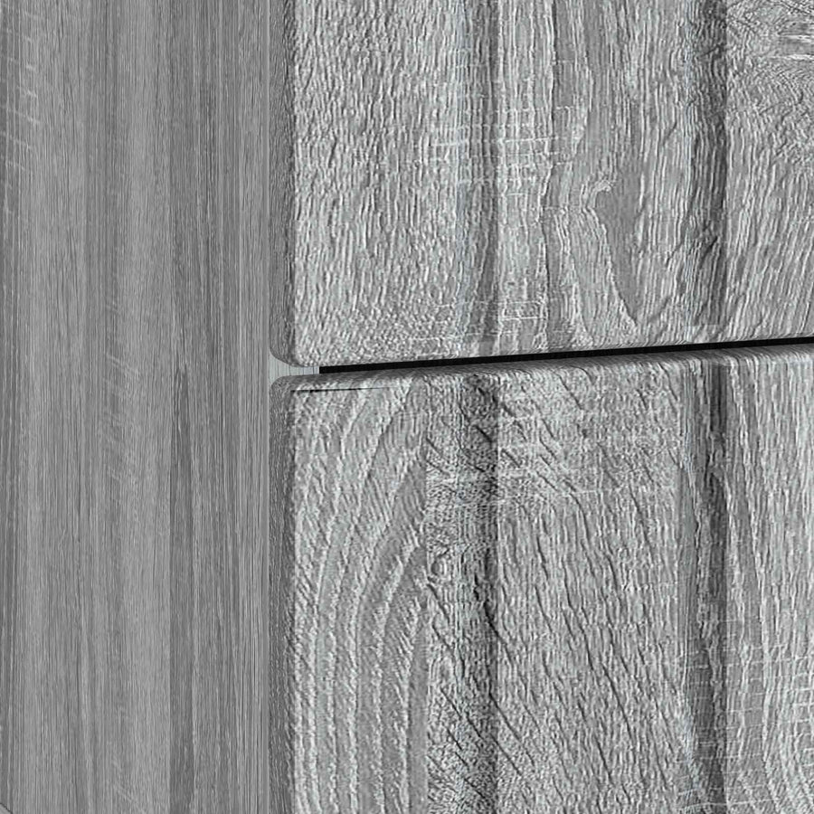 Nachtkastje Grijs sonoma 43 x 34,5 x 49,5 cm Bewerkt hout
