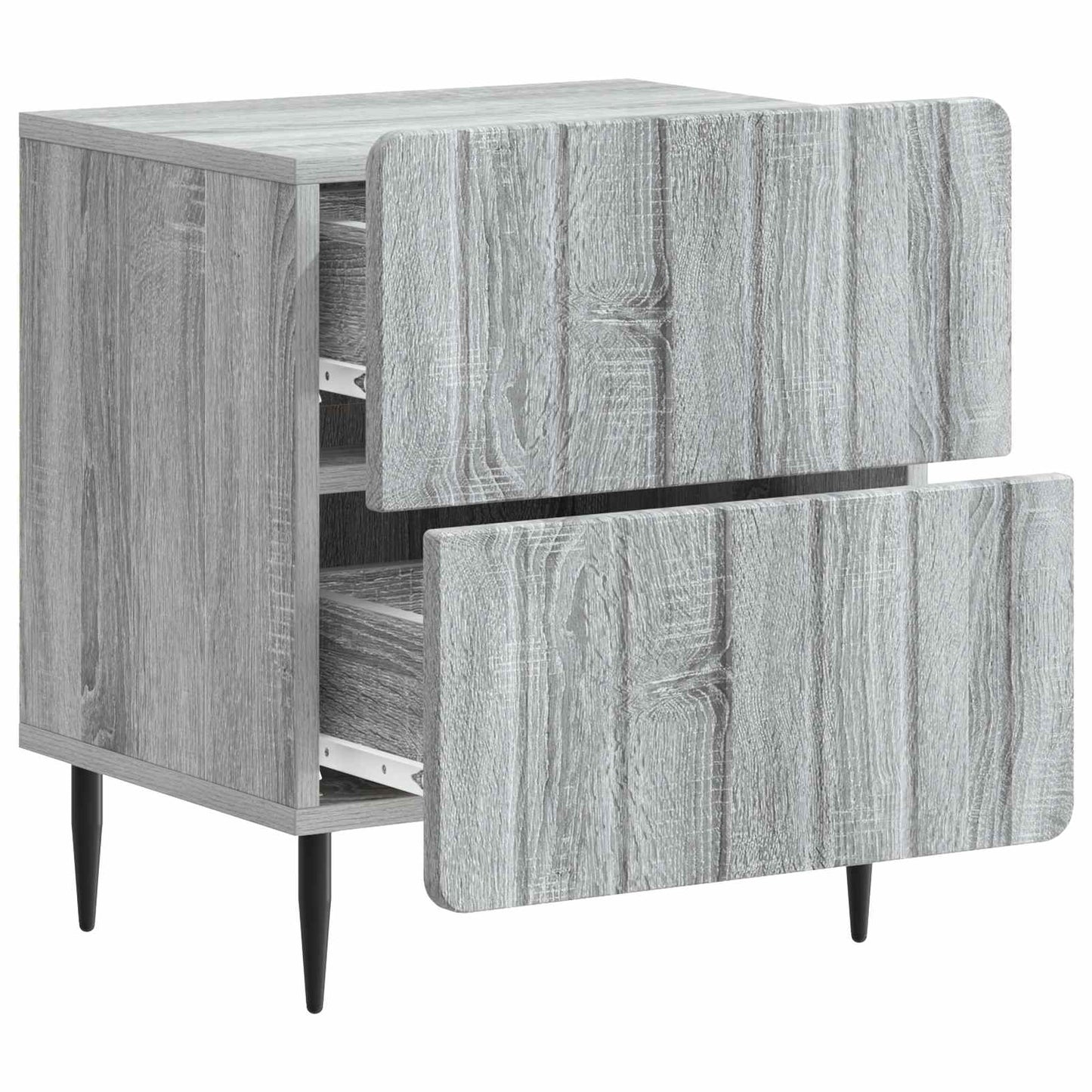 Nachtkastje Grijs sonoma 43 x 34,5 x 49,5 cm Bewerkt hout
