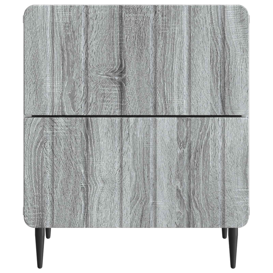 Nachtkastje Grijs sonoma 43 x 34,5 x 49,5 cm Bewerkt hout