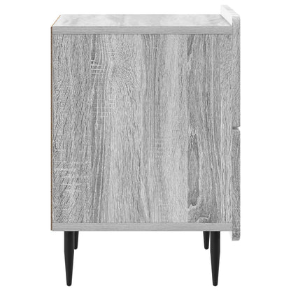 Nachtkastje Grijs sonoma 43 x 34,5 x 49,5 cm Bewerkt hout
