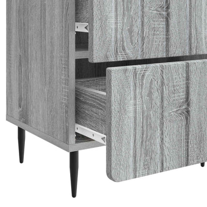 Nachtkastje 2 pcs Grijs sonoma 43 x 34,5 x 49,5 cm Bewerkt hout