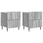 Nachtkastje 2 stuks grijs sonoma 43x35x50 cm bewerkt hout