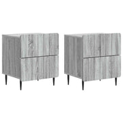 Nachtkastje 2 stuks grijs sonoma 43x35x50 cm bewerkt hout