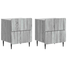 Nachtkastje 2 pcs Grijs sonoma 43 x 34,5 x 49,5 cm Bewerkt hout