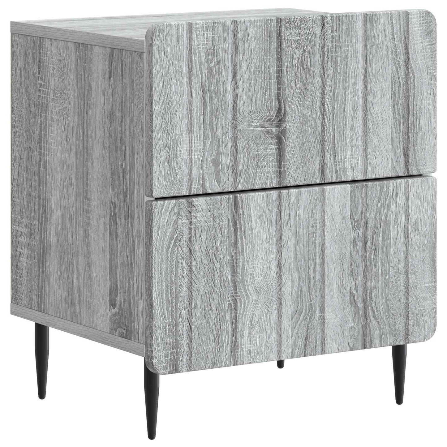 Nachtkastje 2 pcs Grijs sonoma 43 x 34,5 x 49,5 cm Bewerkt hout