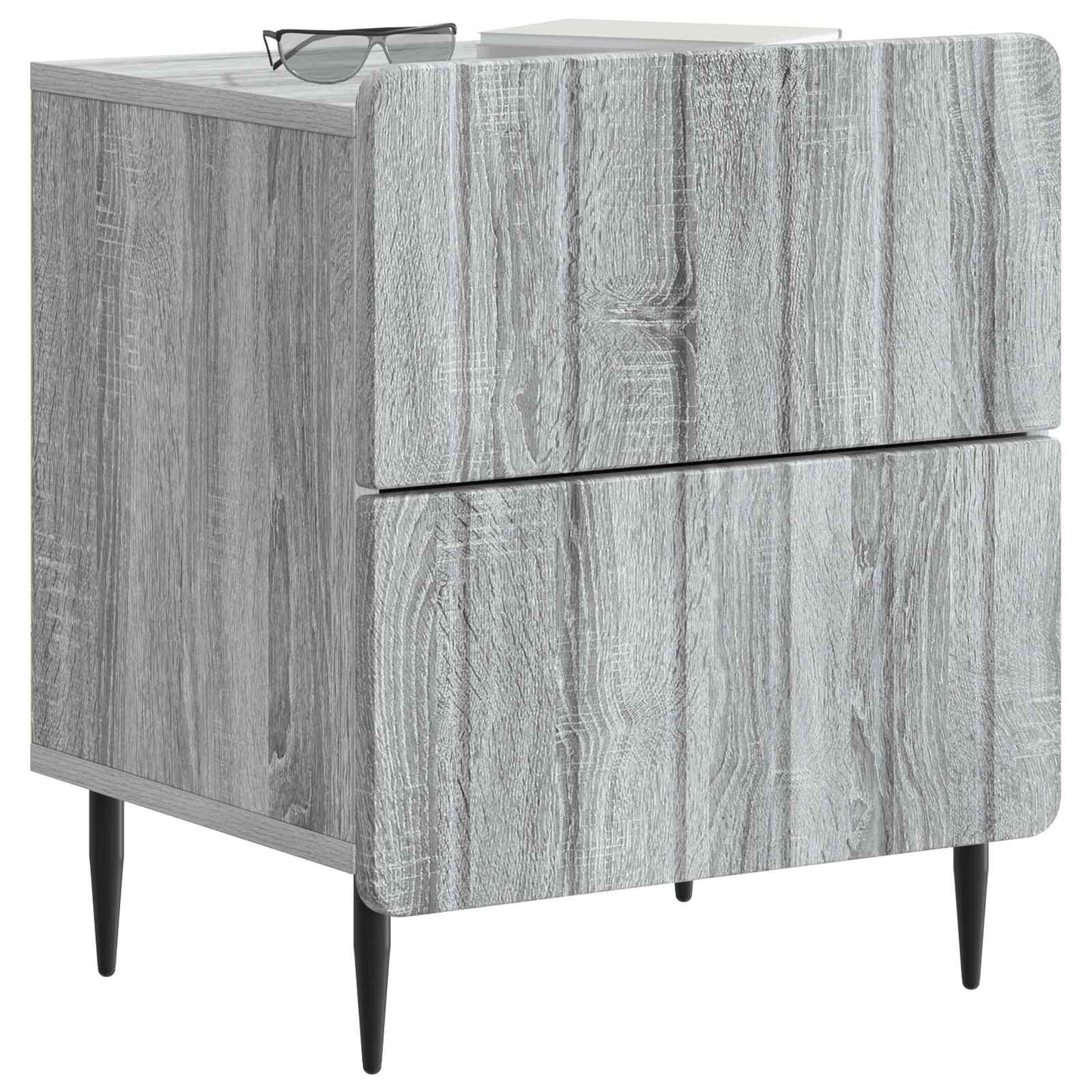 Nachtkastje 2 pcs Grijs sonoma 43 x 34,5 x 49,5 cm Bewerkt hout